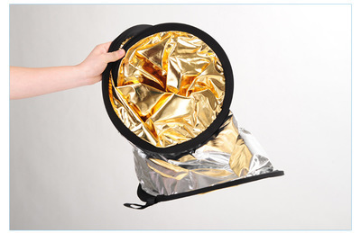 金银双面摄影反光板110CM 罗门工厂专营淘宝摄影器材的实用选择